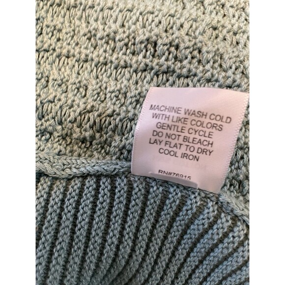 NWOT Appleseed's Woman's Cardigan Open Front Light Blue Long Sleeves Size  2X - Picture 6 of 6